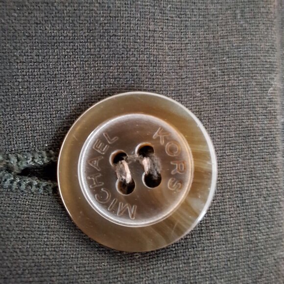 Michael Kors Womans Business Career Suit Blazer Jacket Sz 12 Matte Brown Fitted - Picture 14 of 16